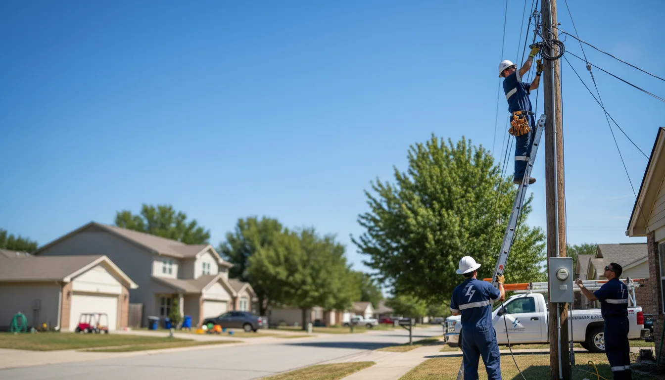 Residential electrician providing installation services in Dunfermline, IL